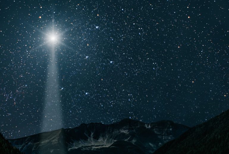 Mountain.,Backgrounds,Night,Sky,With,Stars,And,Moon,And,Clouds.
