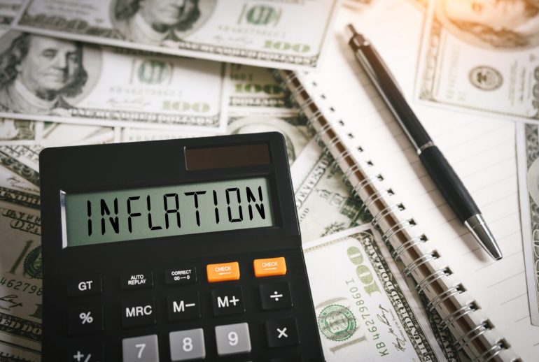Inflation,Word,On,Calculator,In,Idea,For,Fed,Consider,Interest